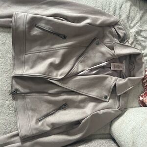 Philosophy Gray Leather Jacket